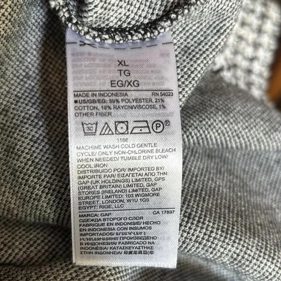 Gap Black White Silver Houndstooth Long Sleeve A-line Career Shift Dress Size XL - Picture 9 of 9